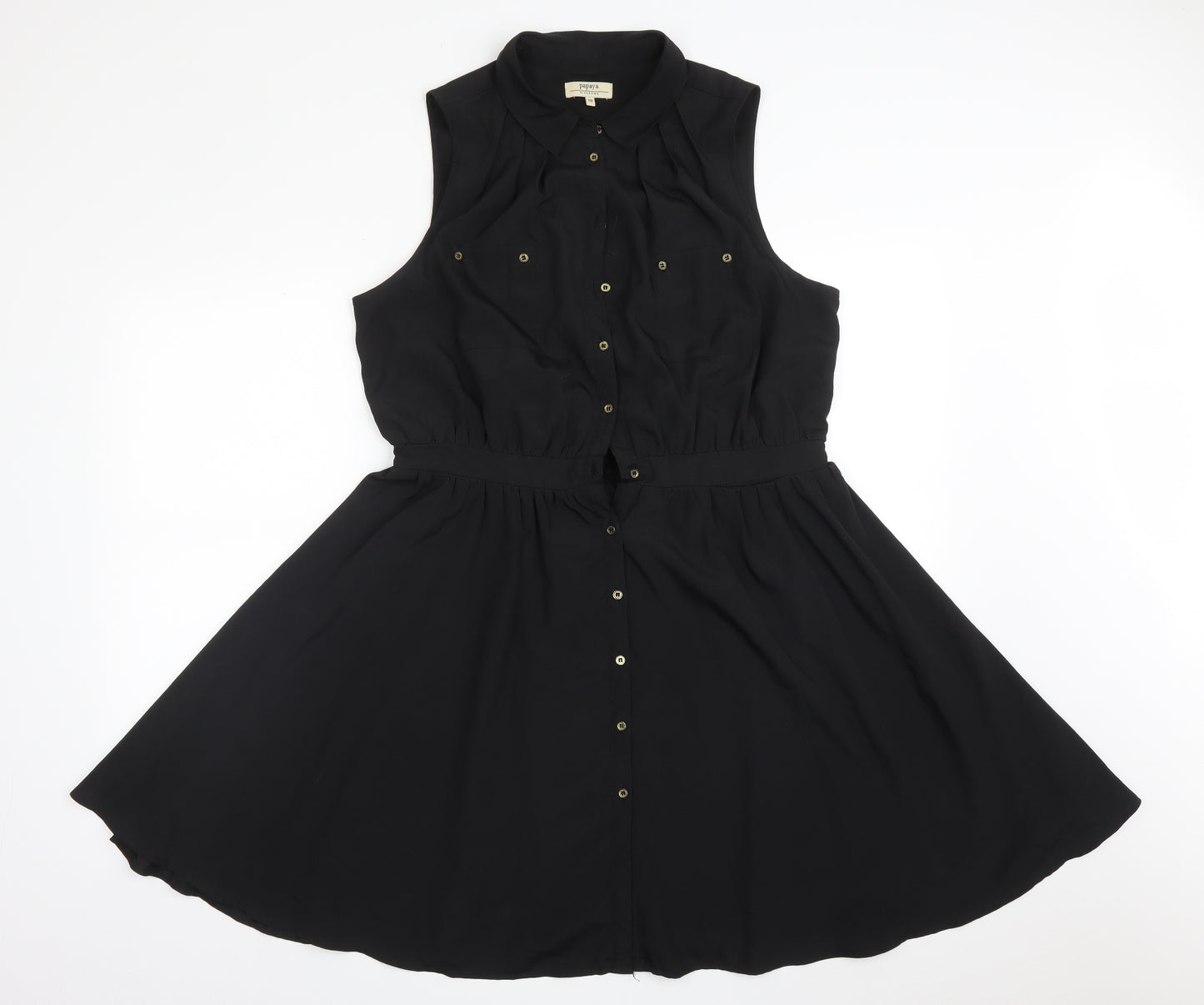 Papaya Womens Black   Fit & Flare  Size 16