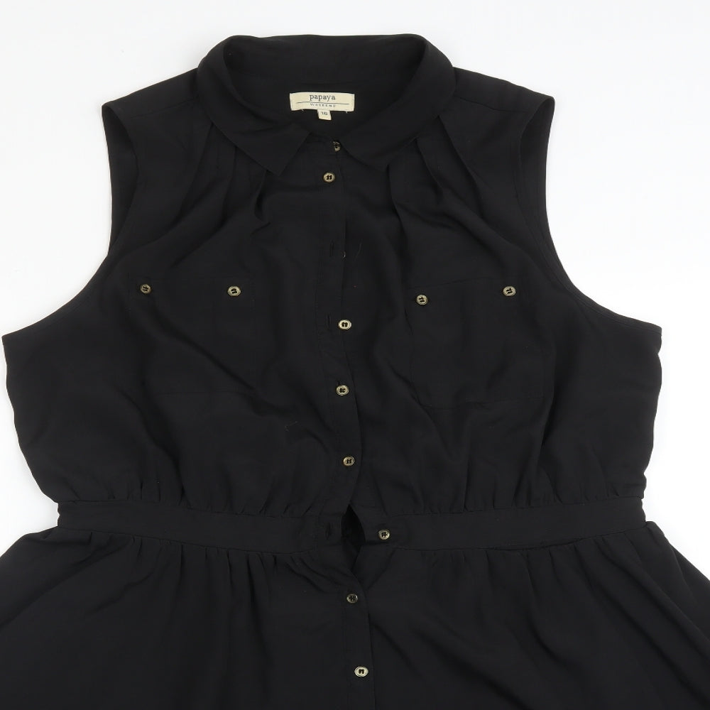 Papaya Womens Black   Fit & Flare  Size 16