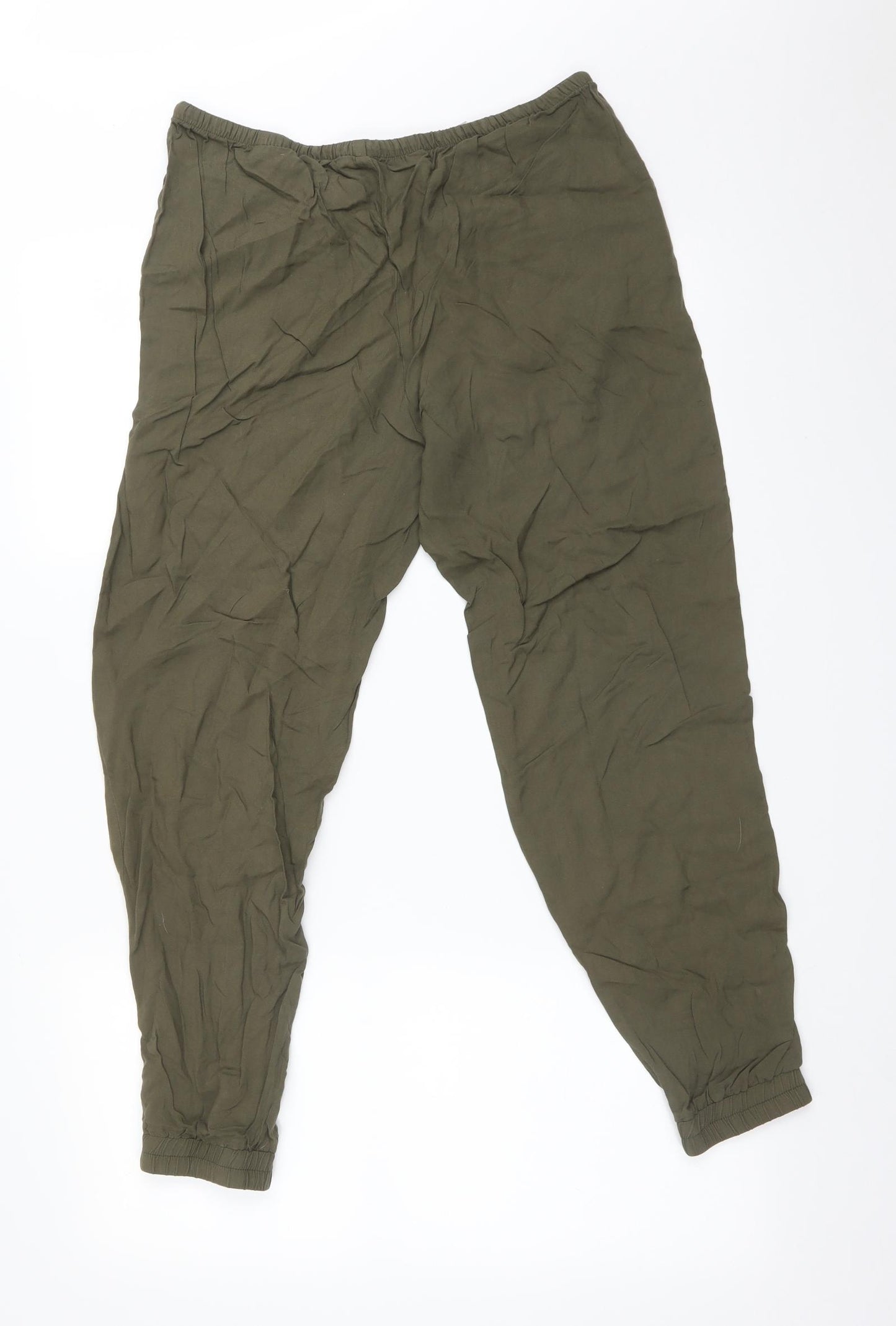 H&M Womens Green   Trousers  Size 10 L27 in