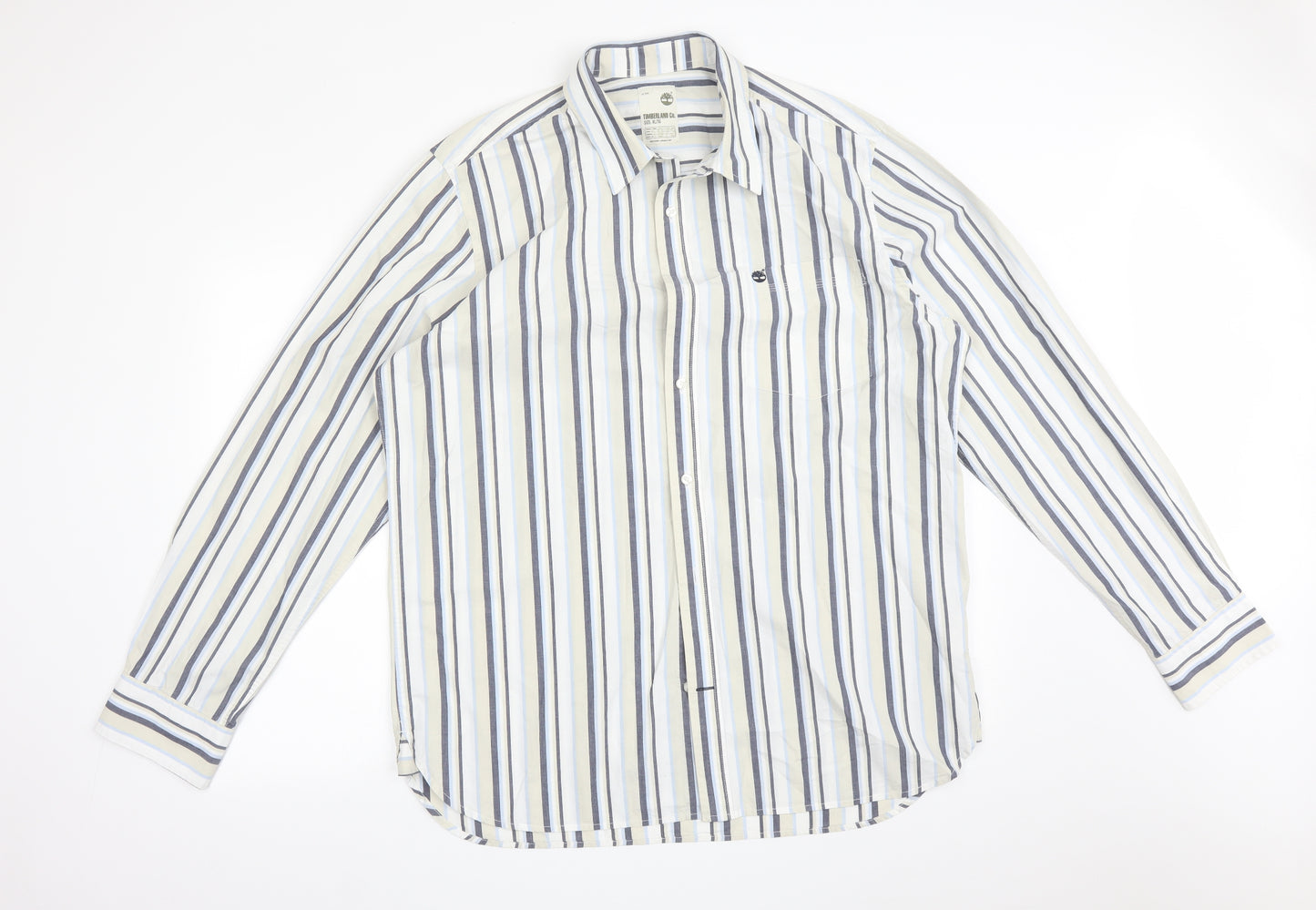 TIMERLAND Mens Multicoloured Striped   Button-Up Size XL