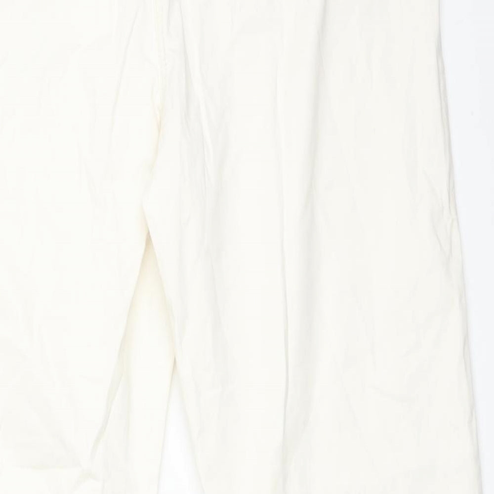 NEXT Womens White   Chino Trousers Size 14 L29 in
