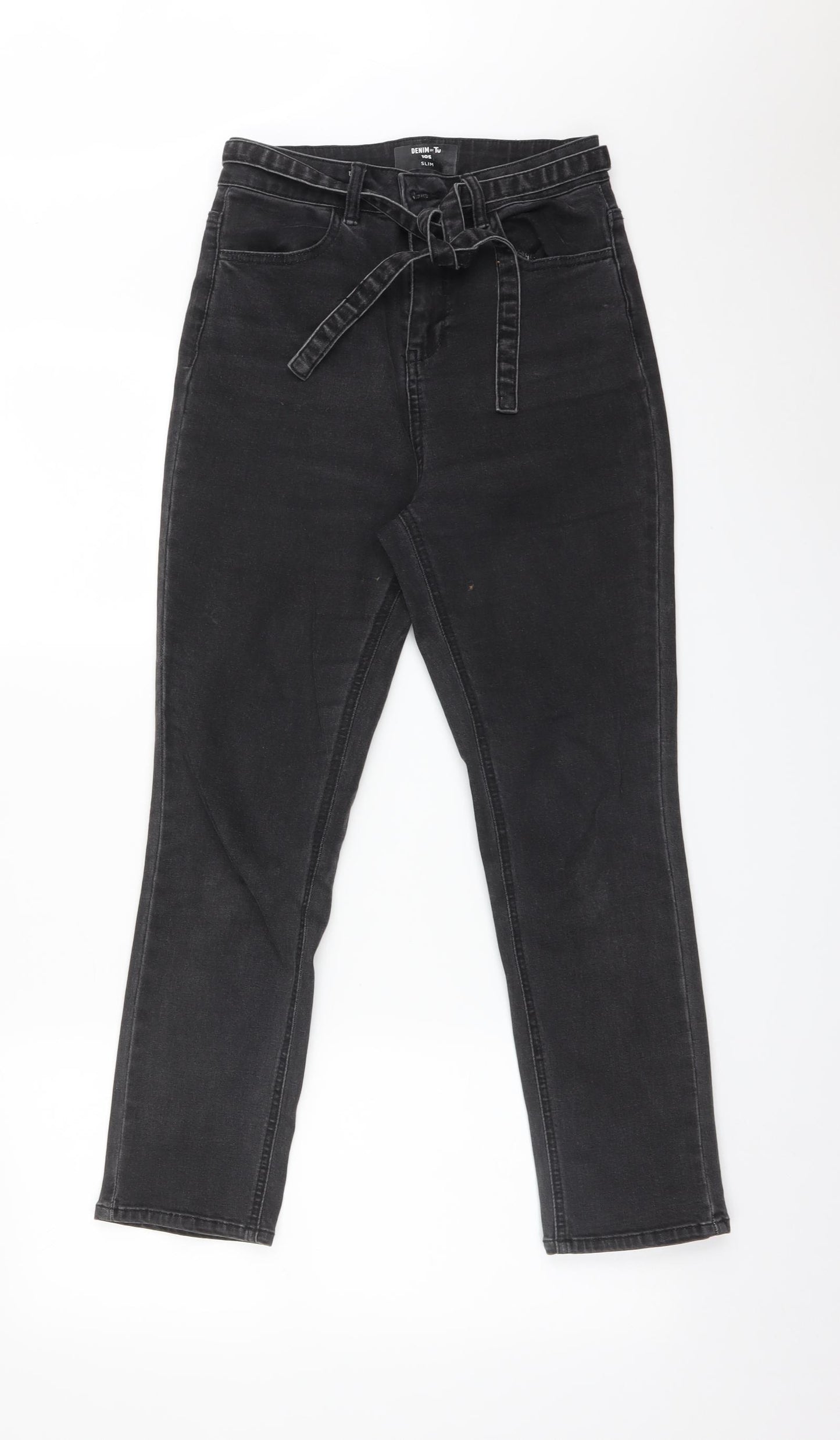 TU Womens Black   Straight Jeans Size 10 L25 in