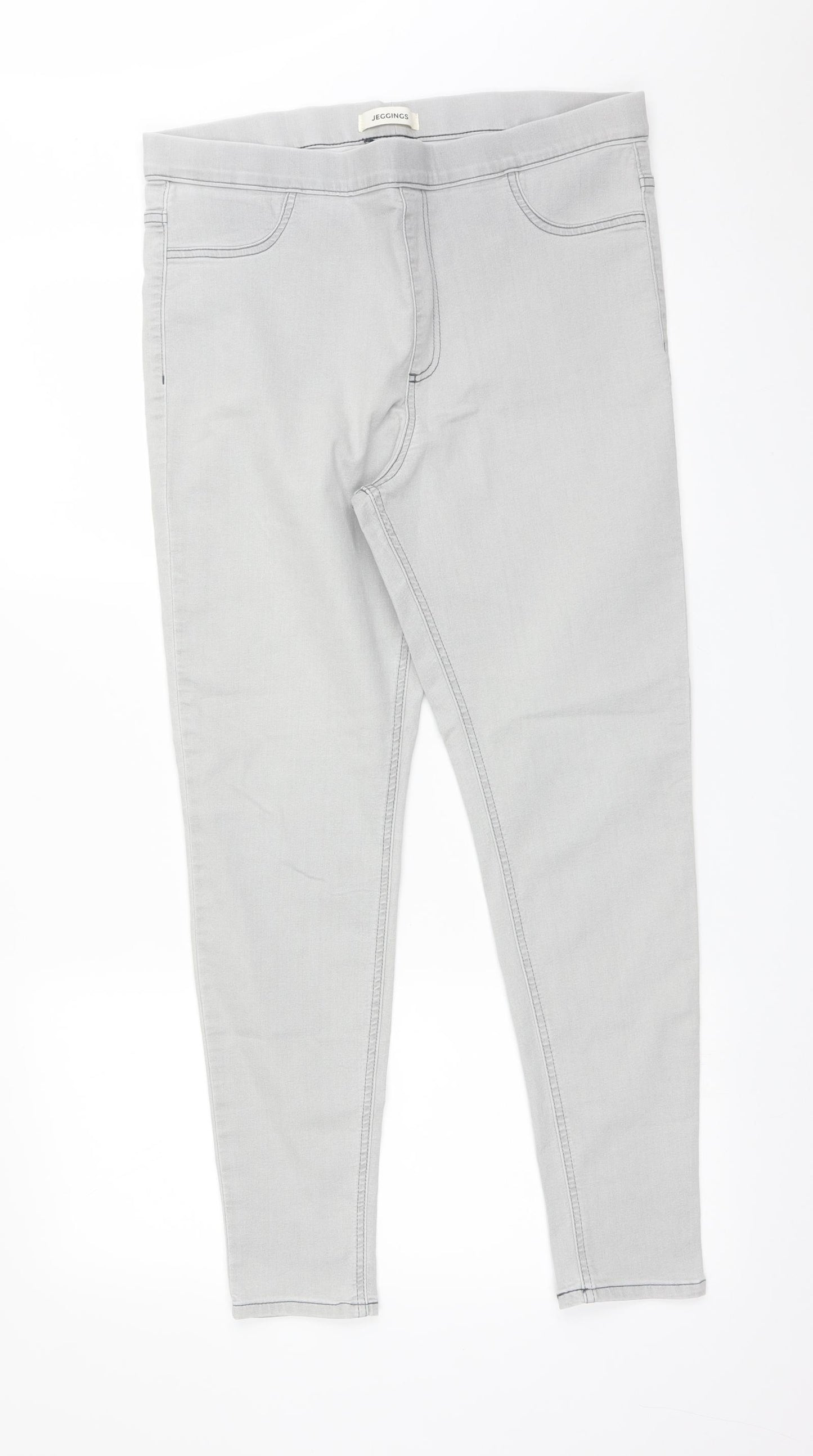 M&S Womens Grey   Jegging Jeans Size 16 L28 in