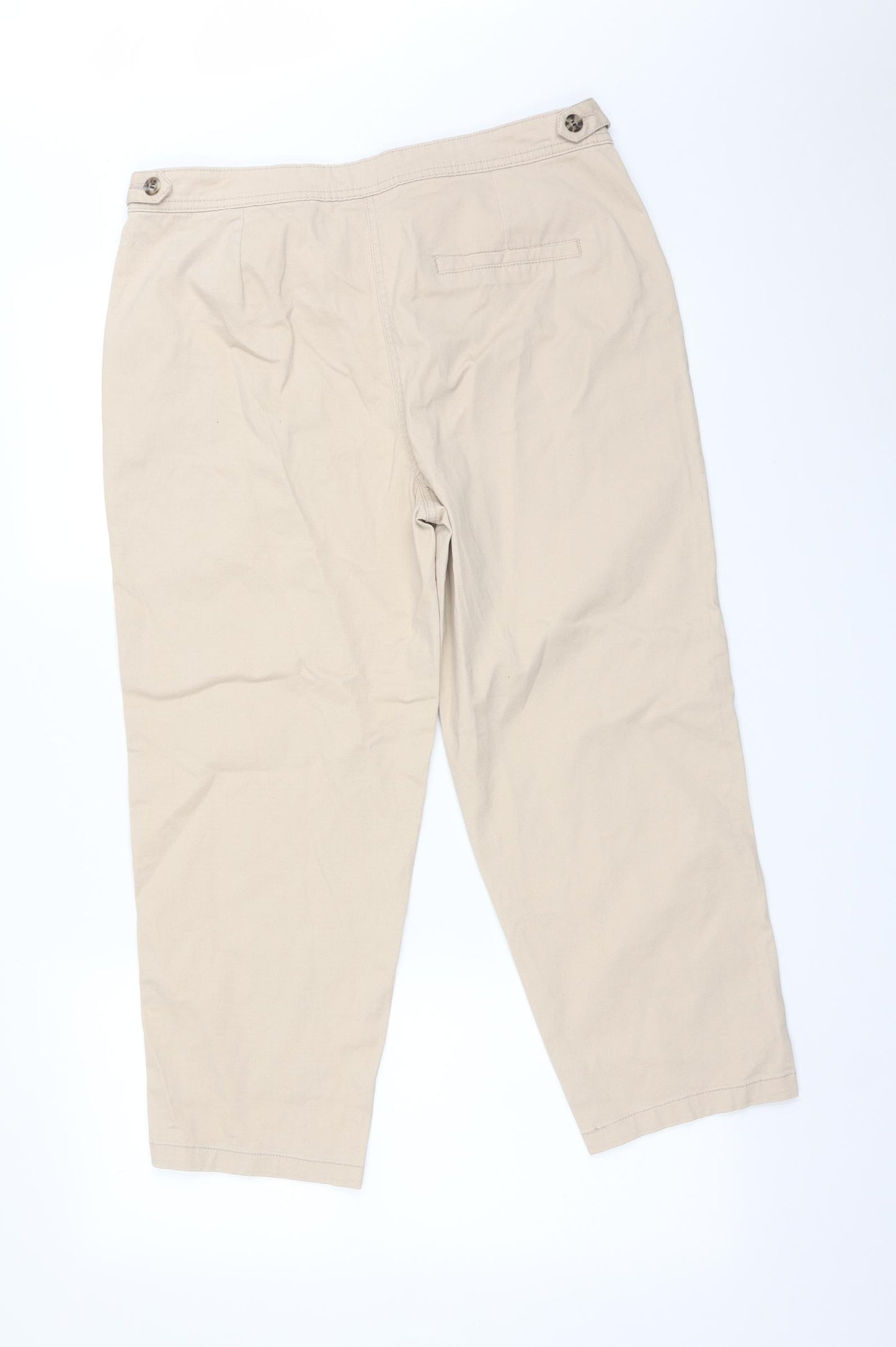 Papaya Womens Beige   Chino Trousers Size 14 L22 in