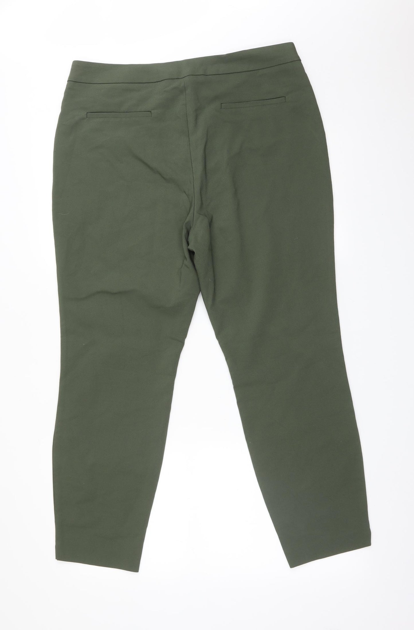 Papaya Womens Green   Chino Trousers Size 16 L26 in