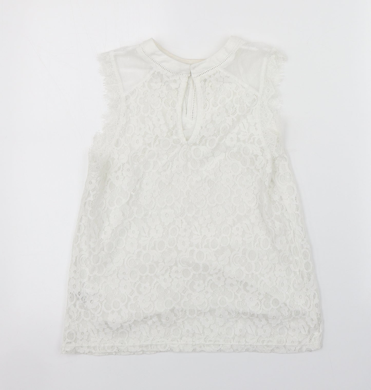 ARDENE Womens White Floral  Basic Blouse Size S