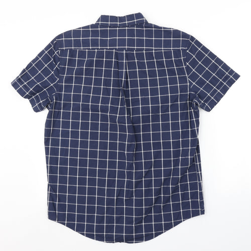 NEXT Mens Blue Check   Button-Up Size M