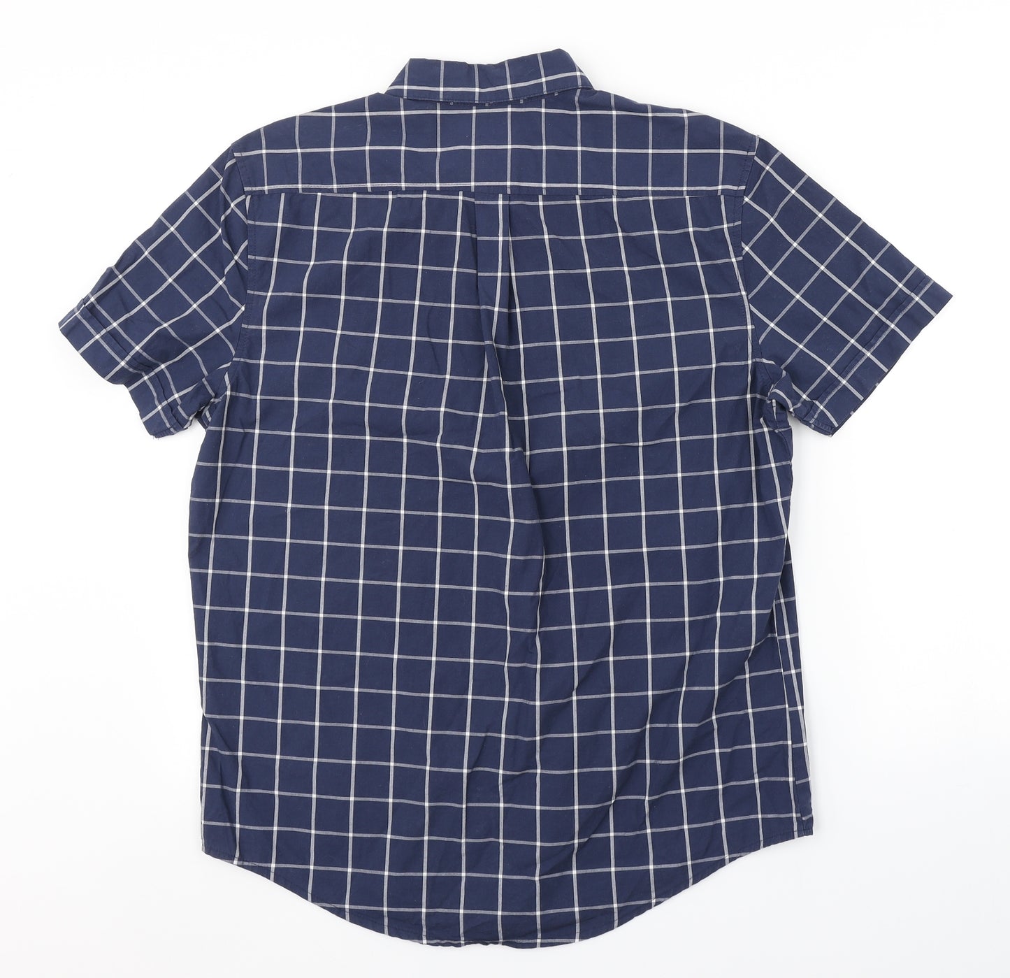 NEXT Mens Blue Check   Button-Up Size M
