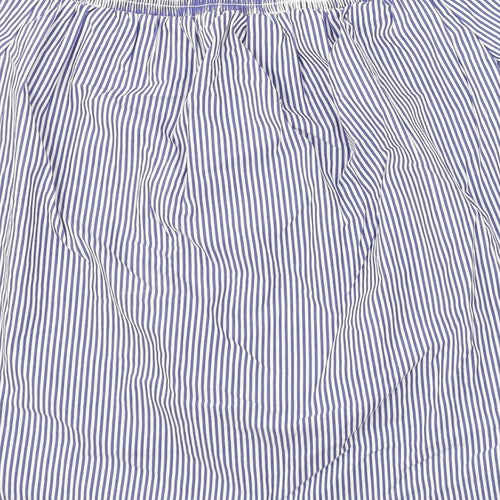 New Look Womens Blue Striped  Basic Blouse Size 14