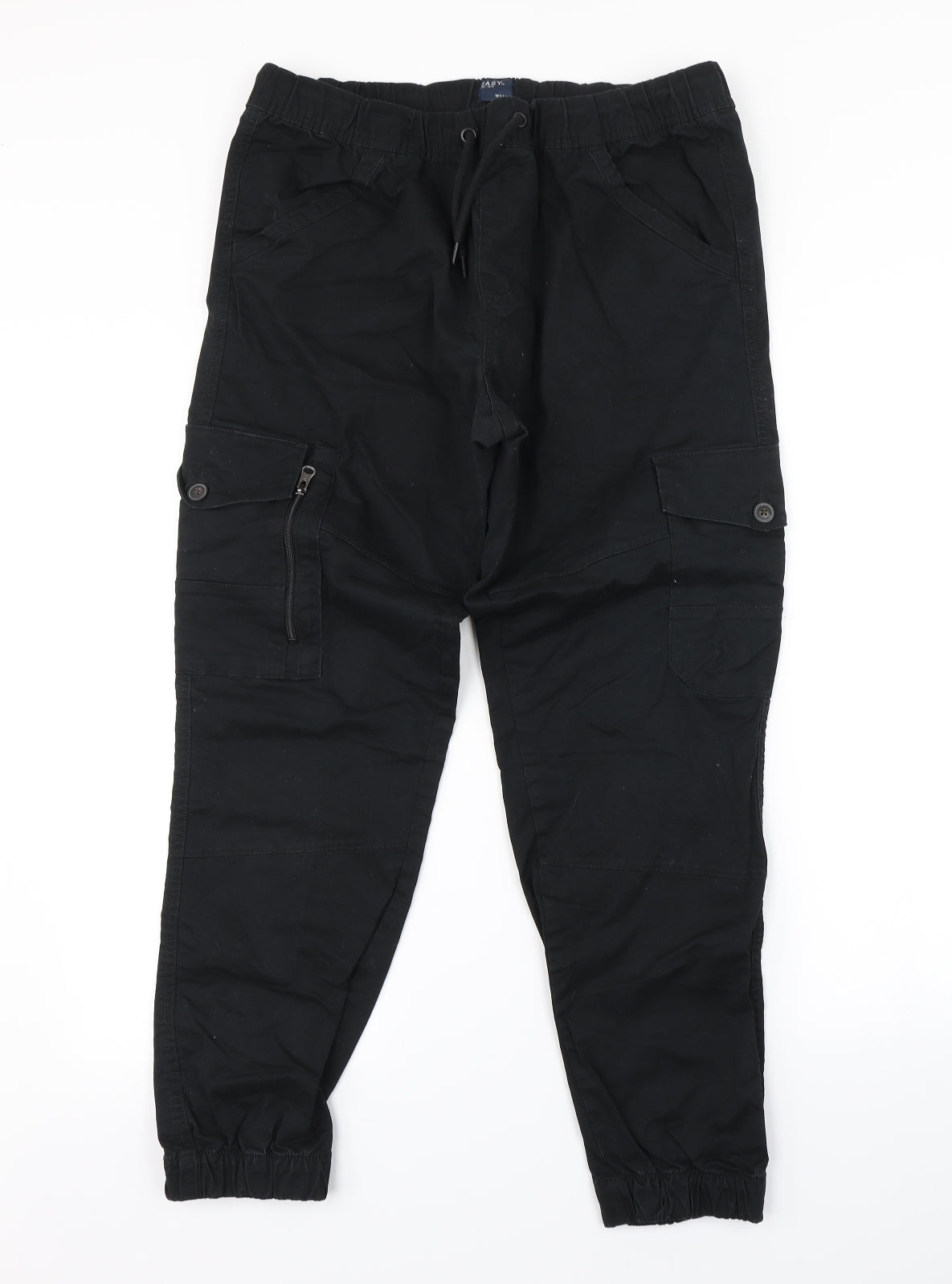 Easy Mens Black   Cargo Trousers Size 34 in L31 in
