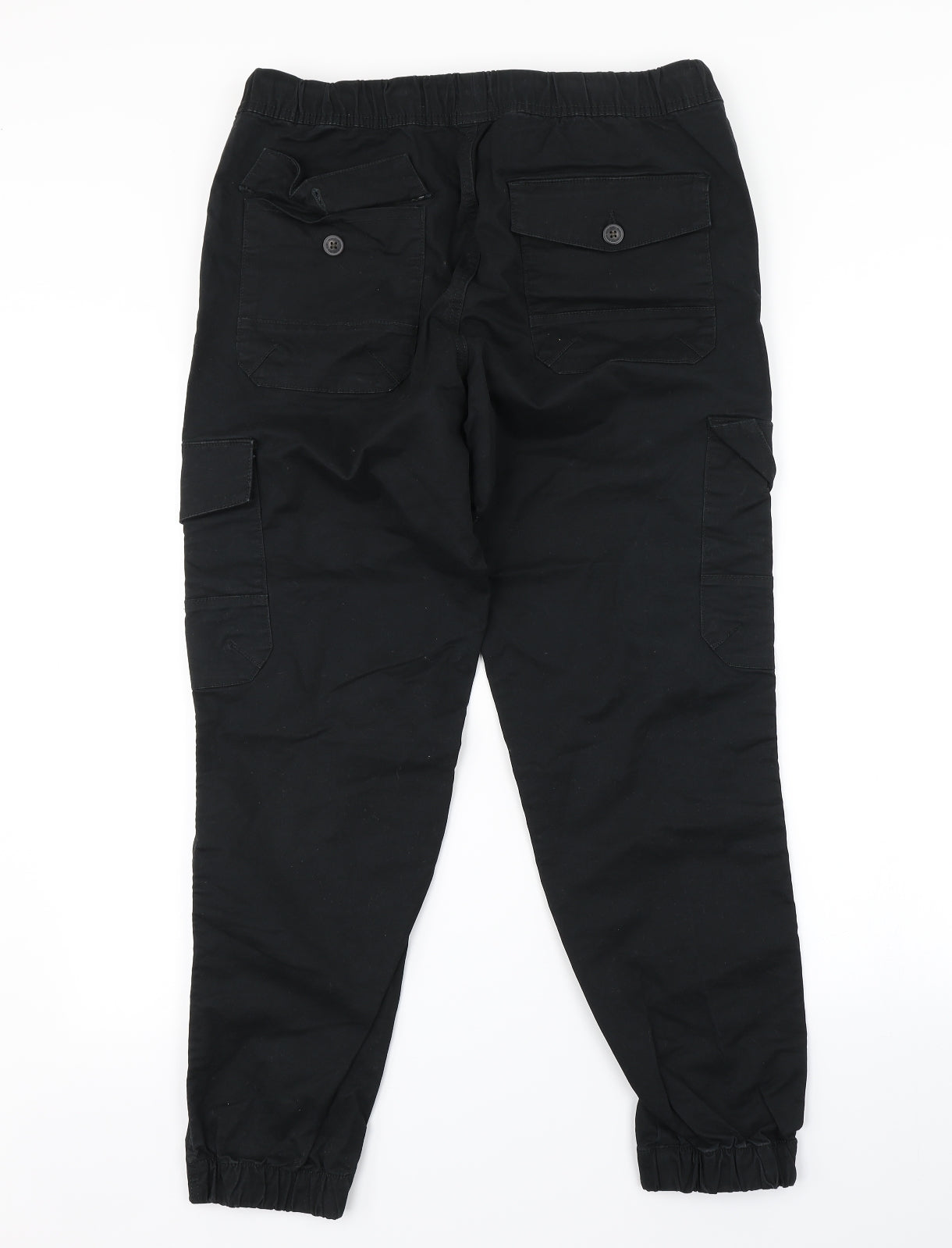 Easy Mens Black   Cargo Trousers Size 34 in L31 in