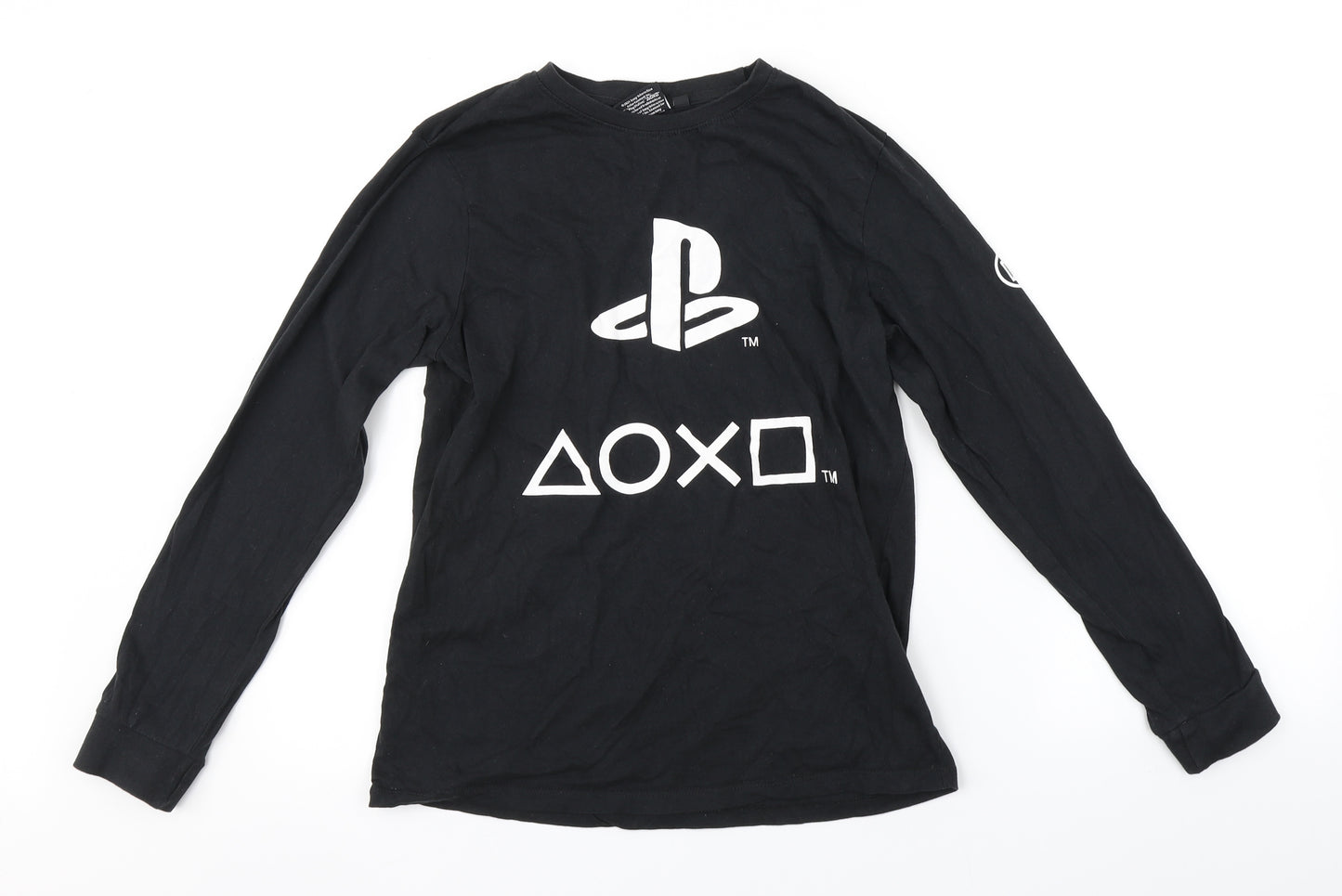 Preworn Boys Black   Basic T-Shirt Size 13-14 Years  - PLAYSTATION