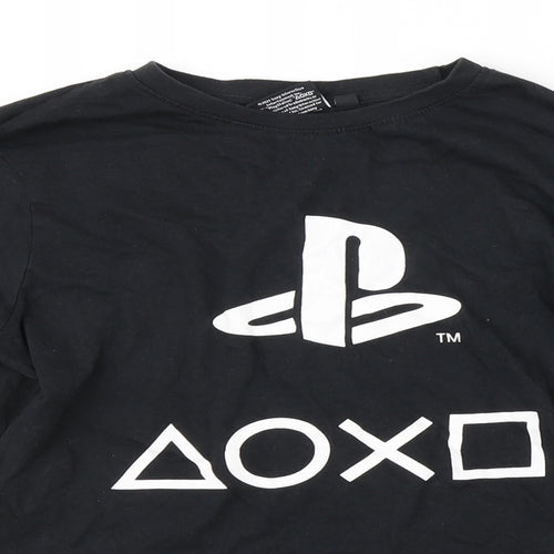 Preworn Boys Black   Basic T-Shirt Size 13-14 Years  - PLAYSTATION