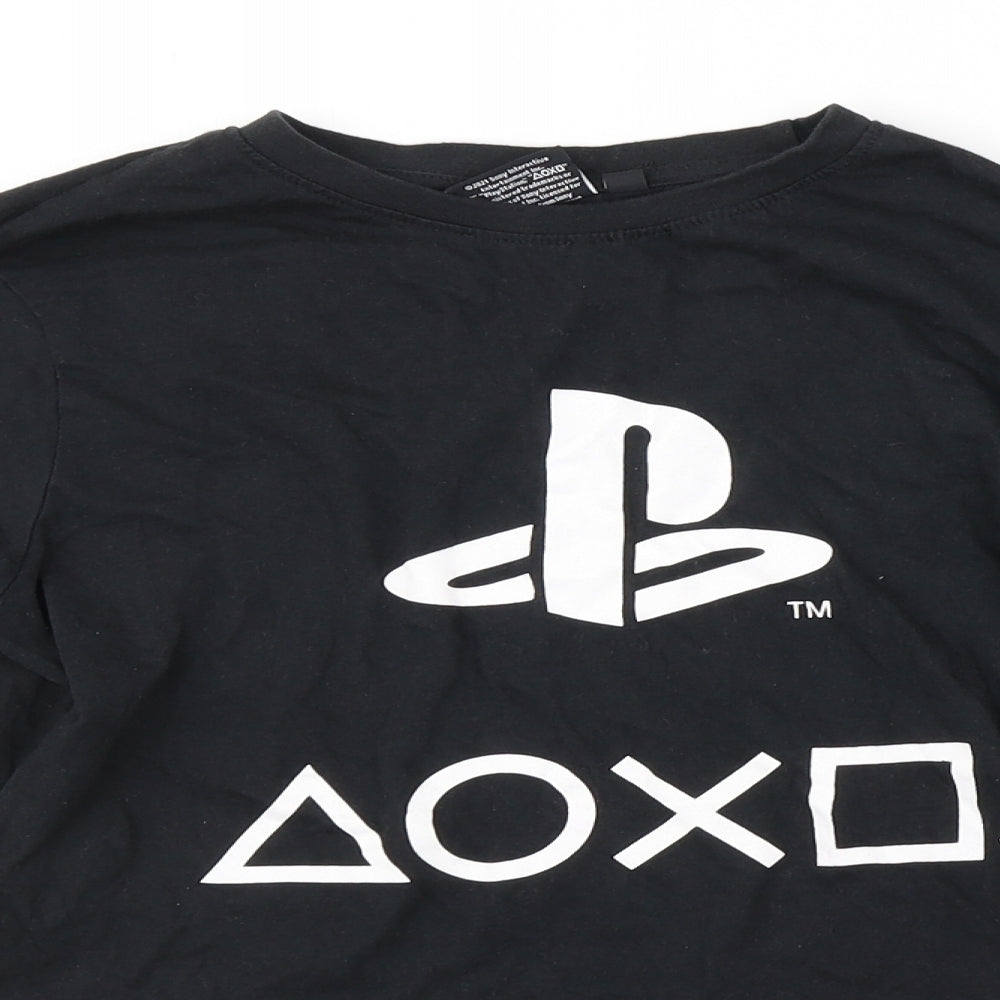 Preworn Boys Black   Basic T-Shirt Size 13-14 Years  - PLAYSTATION