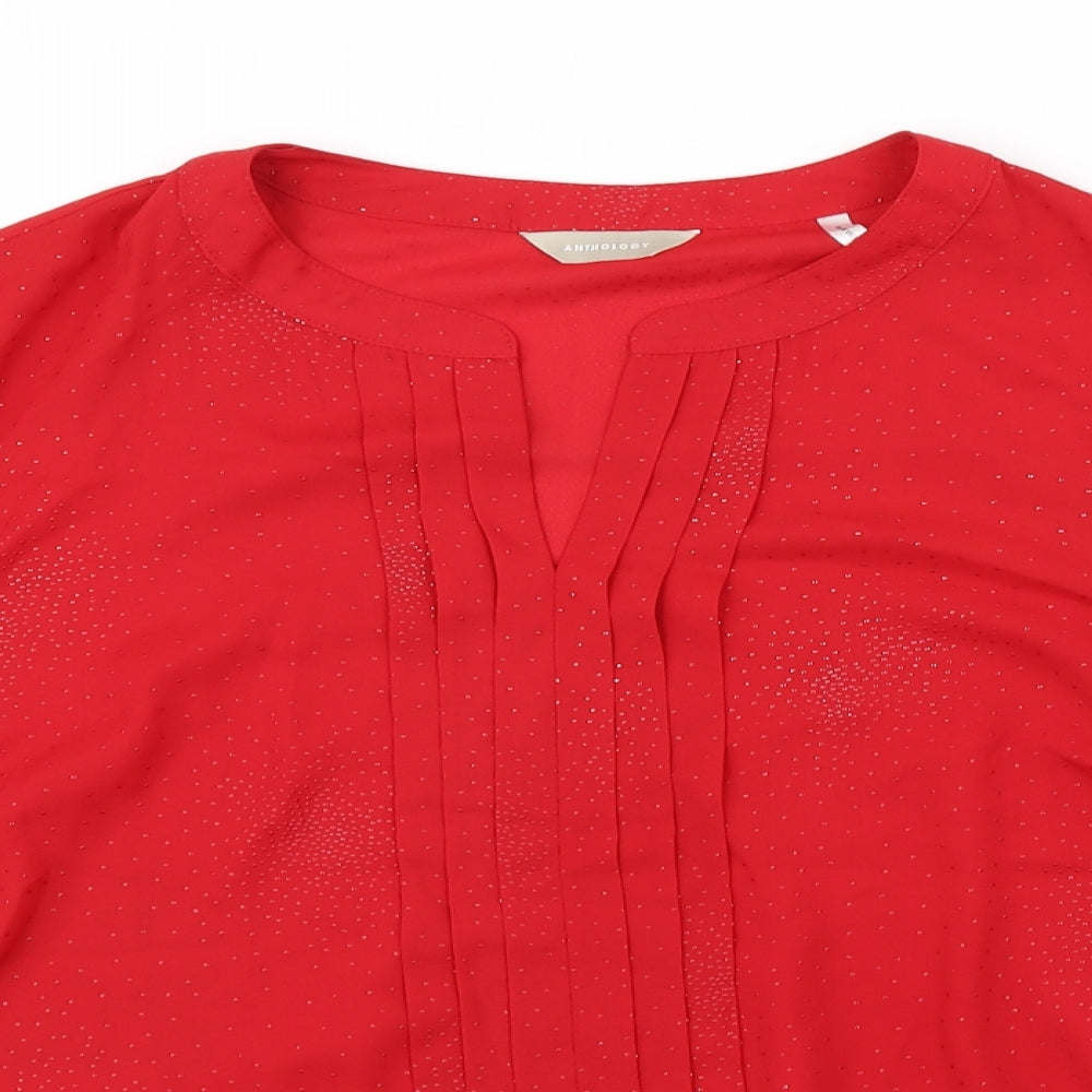 Anthology Womens Red   Basic Blouse Size 20