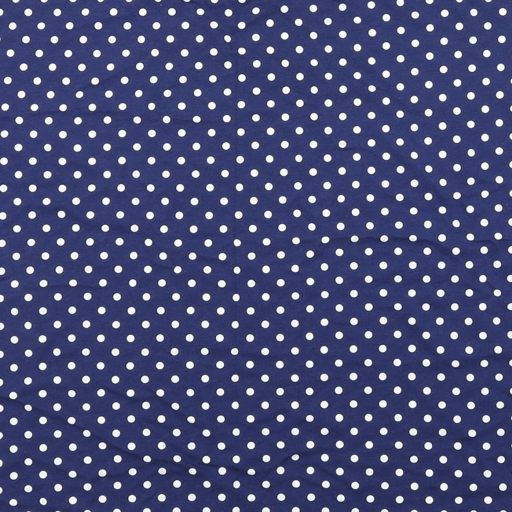 Fred Perry Womens Blue Polka Dot  Basic T-Shirt Size 16