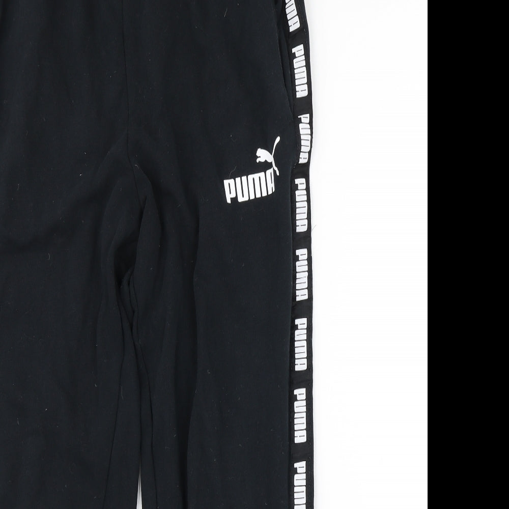 PUMA Mens Black   Sweatpants Trousers Size L L26 in