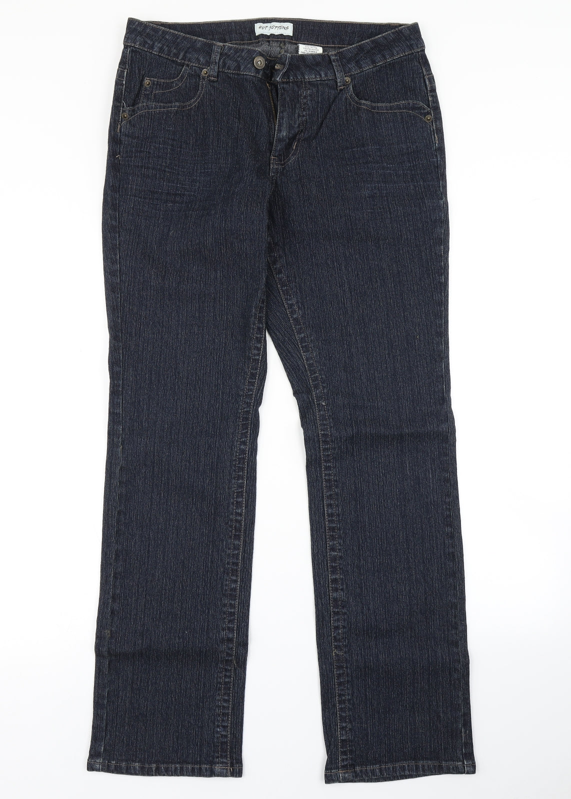 HOT BOTTOMS Womens Blue   Straight Jeans Size 16 L30 in