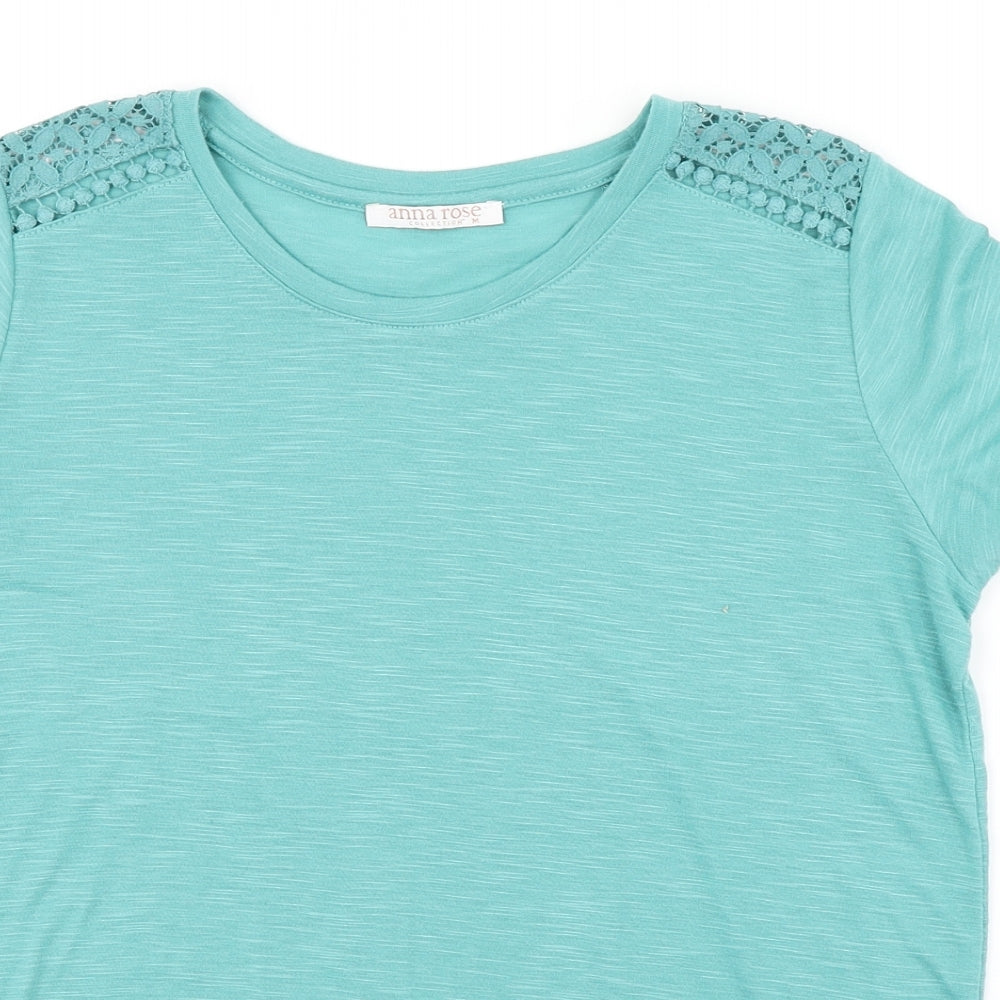 ANNA ROSE Womens Blue   Basic T-Shirt Size M