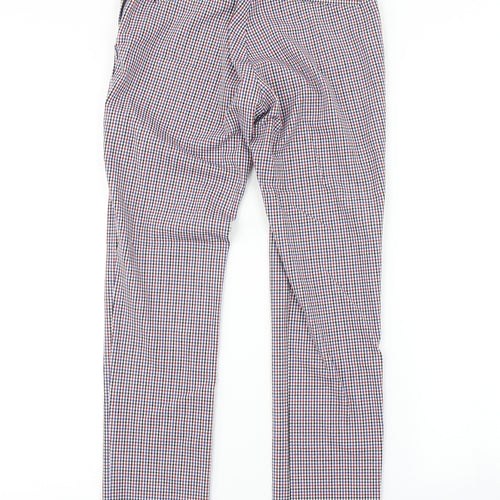 Stradivarius Womens Multicoloured Check  Trousers  Size 6 L28 in