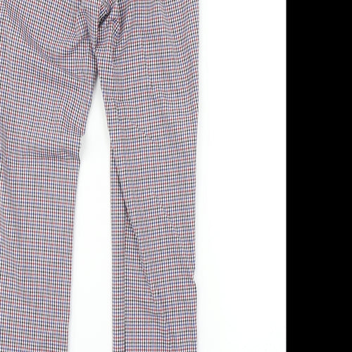 Stradivarius Womens Multicoloured Check  Trousers  Size 6 L28 in