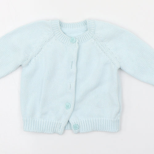M&S Baby Blue   Cardigan Jumper Size 0-3 Months