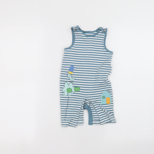 Marks and Spencer Baby White Striped  Coverall One-Piece Size 6-9 Months