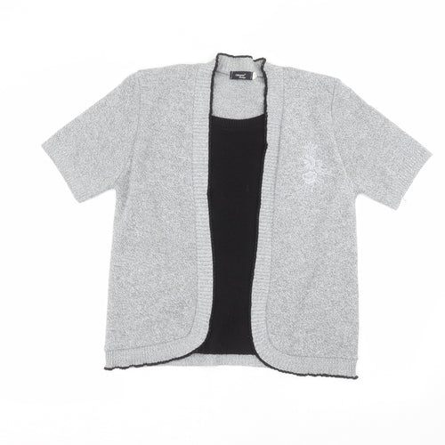 glimpse design Womens Grey   Cardigan Jumper Size L