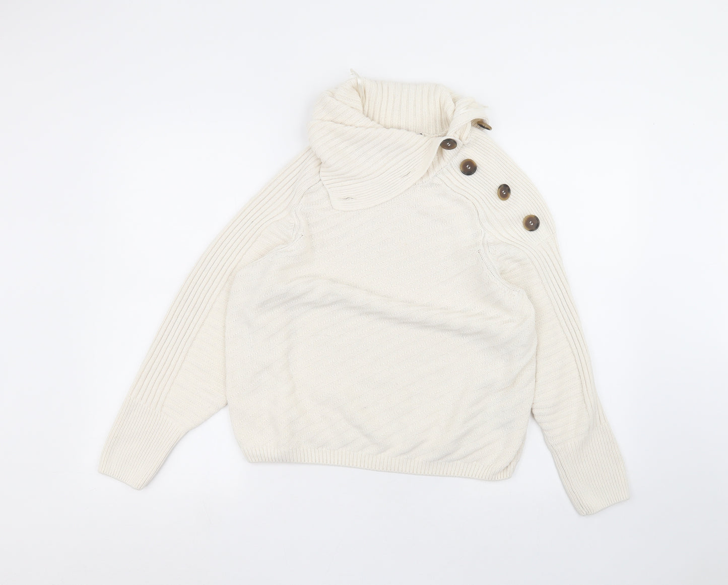 Marks and Spencer Womens White   Pullover Jumper Size M