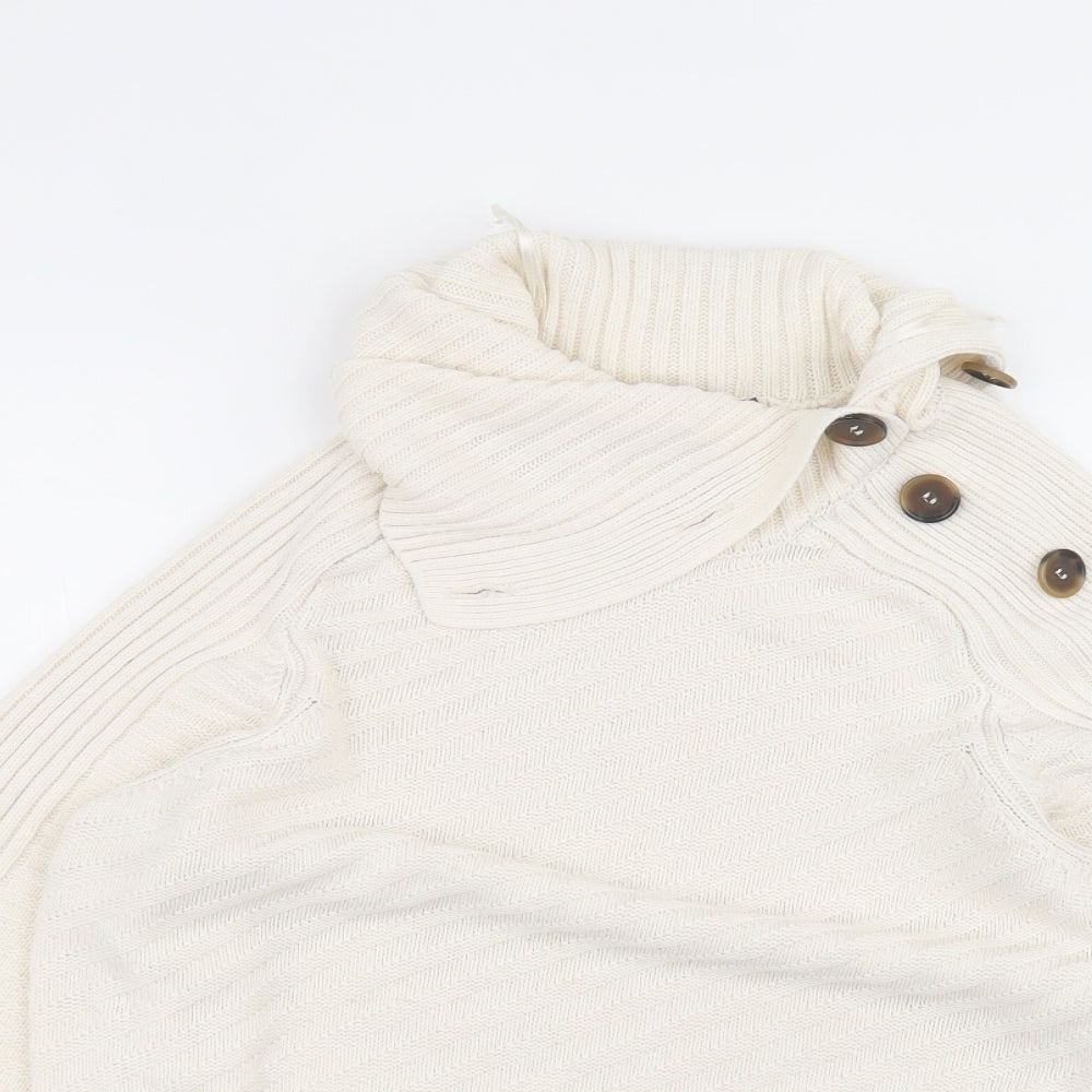 Marks and Spencer Womens White   Pullover Jumper Size M