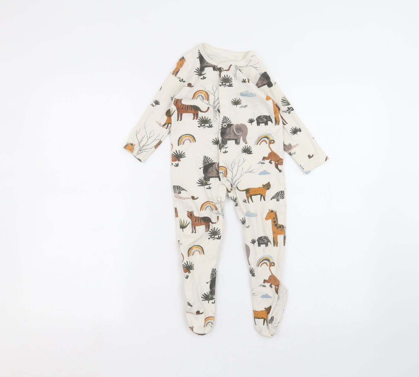 George Baby White   Coverall One-Piece Size 12-18 Months