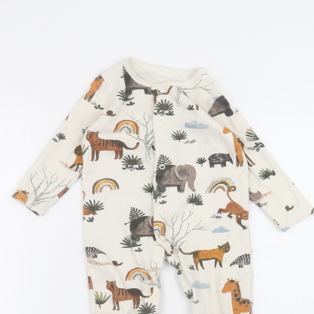 George Baby White   Coverall One-Piece Size 12-18 Months