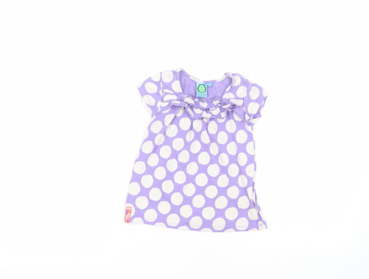 Gagou Tagou Baby Purple Polka Dot  Basic T-Shirt Size 24 Months