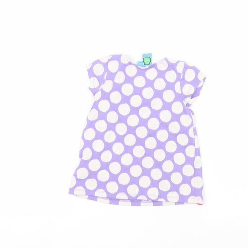 Gagou Tagou Baby Purple Polka Dot  Basic T-Shirt Size 24 Months