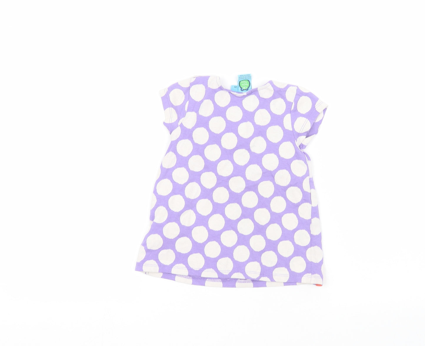 Gagou Tagou Baby Purple Polka Dot  Basic T-Shirt Size 24 Months