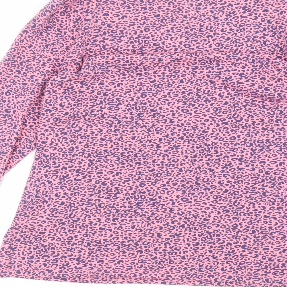 Marks and Spencer Womens Pink Animal Print  Basic T-Shirt Size 14
