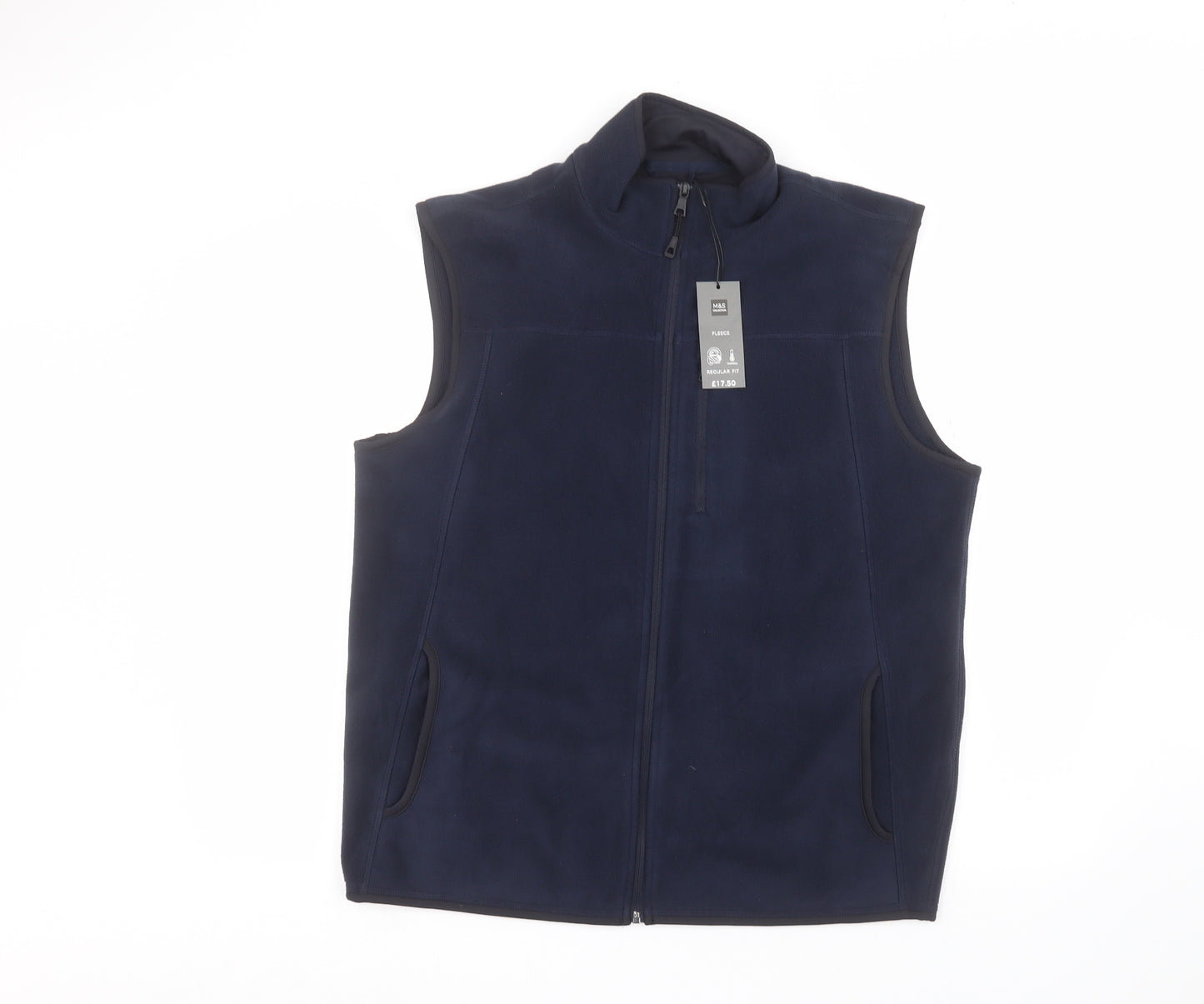 Marks and Spencer Mens Blue   Full Zip Jumper Size L