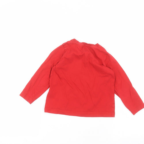 Primark Boys Red   Basic T-Shirt Size 2-3 Years