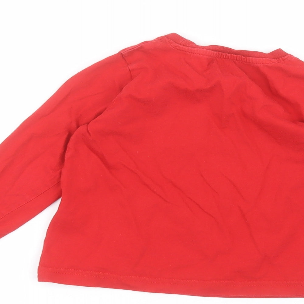 Primark Boys Red   Basic T-Shirt Size 2-3 Years