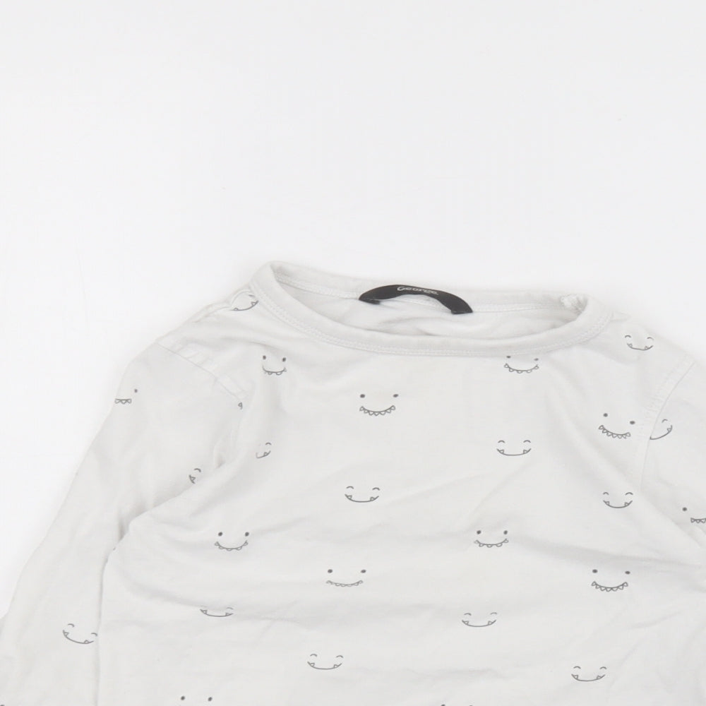 George Boys White   Basic T-Shirt Size 2-3 Years