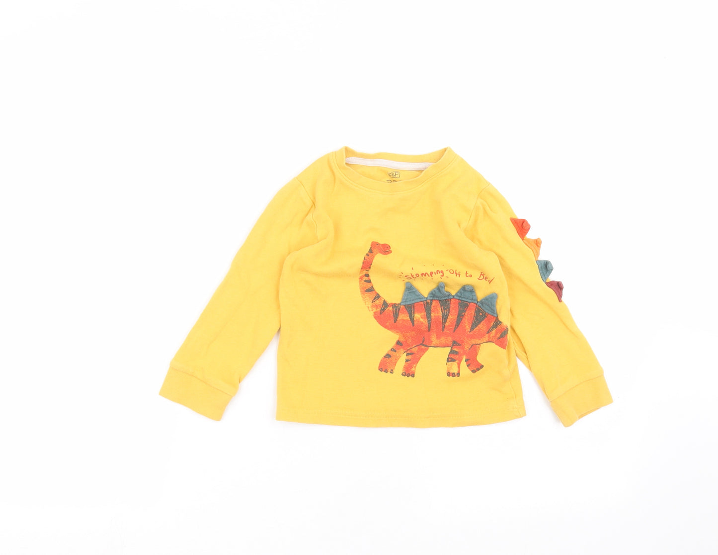 F&F Boys Yellow   Basic T-Shirt Size 3-4 Years