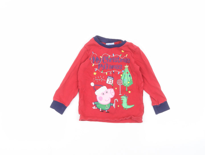 Matalan Boys Red Basic T-Shirt Size 2-3 Years
