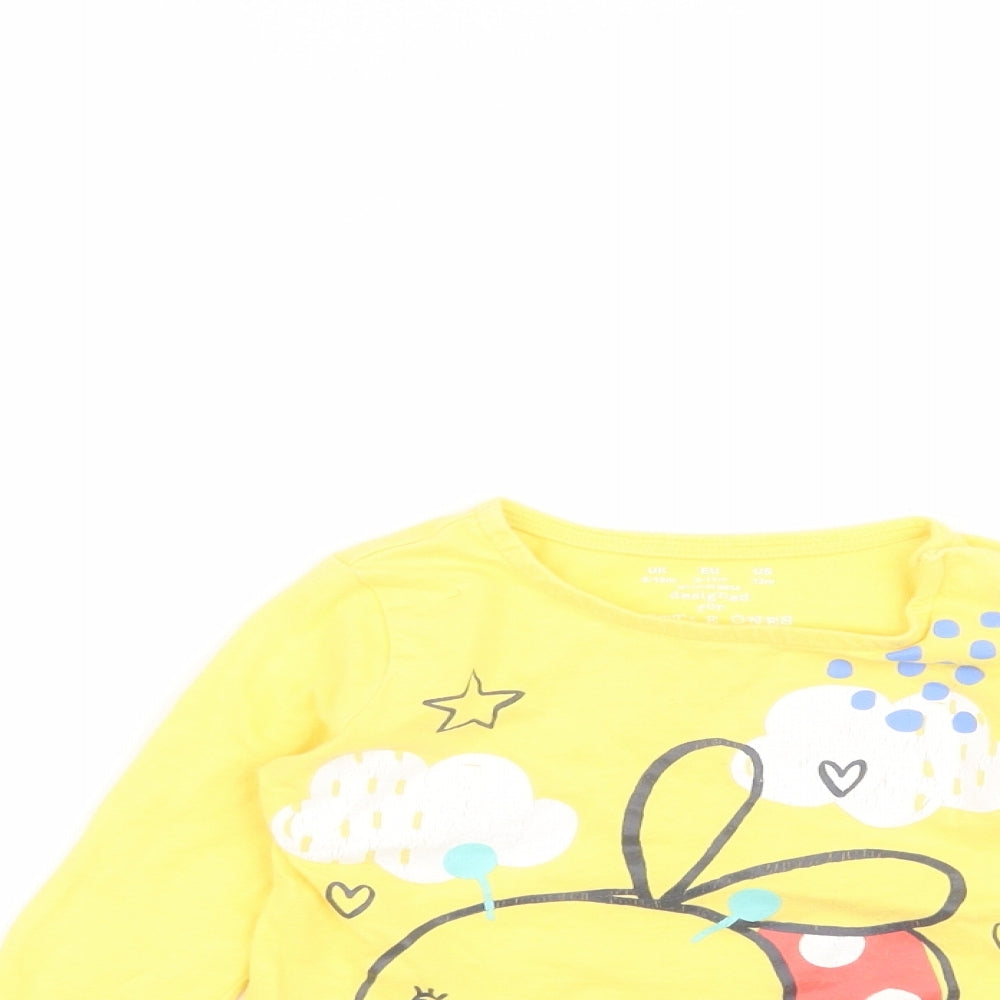 F&F Baby Yellow   Basic T-Shirt Size 9-12 Months