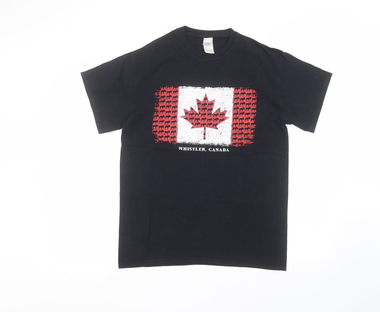 Gilden Mens Black    T-Shirt Size M