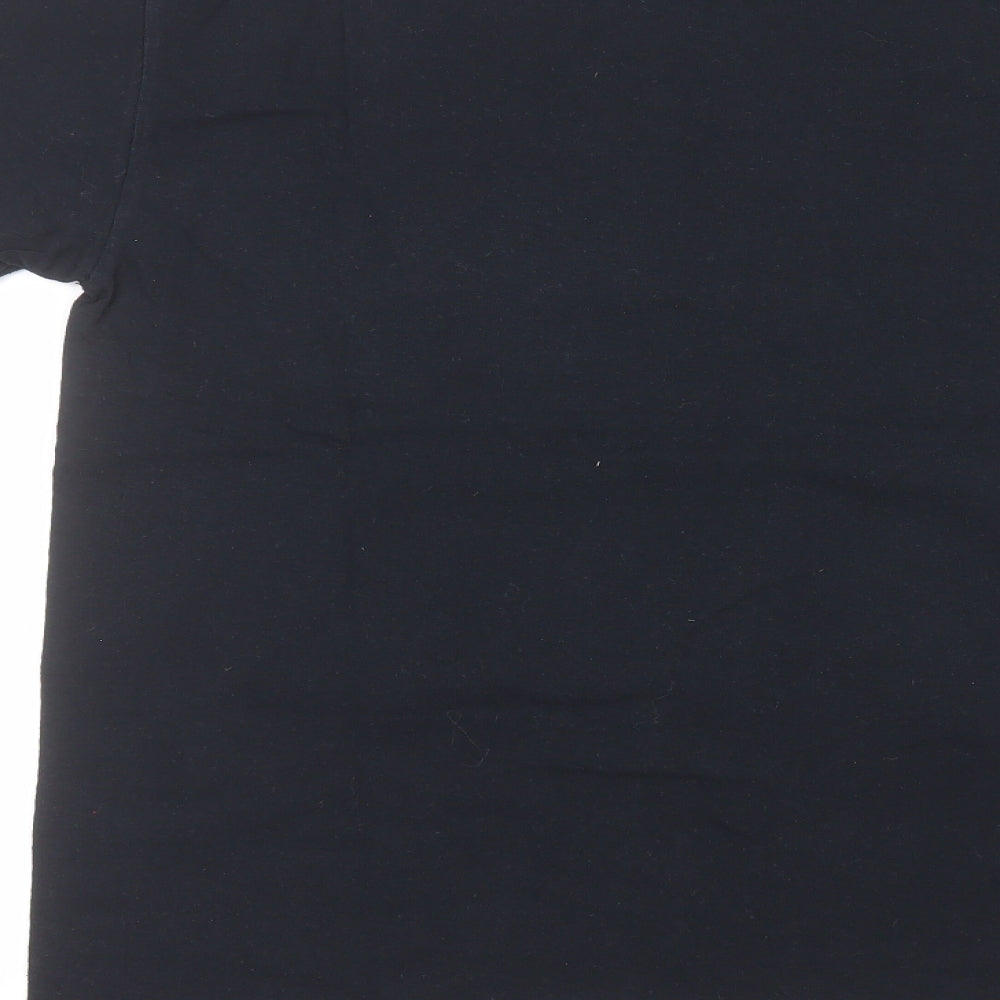 Gilden Mens Black    T-Shirt Size M