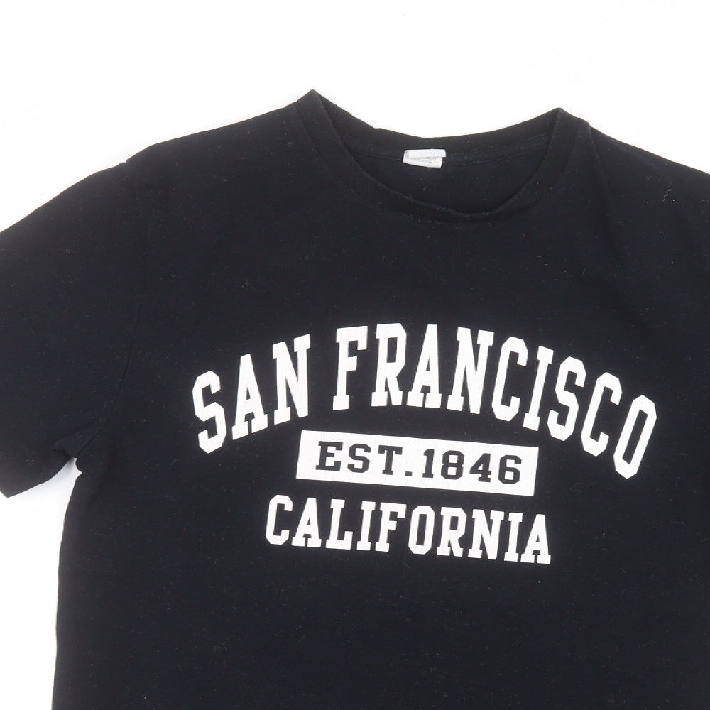 Apparel Mens Black    T-Shirt Size M