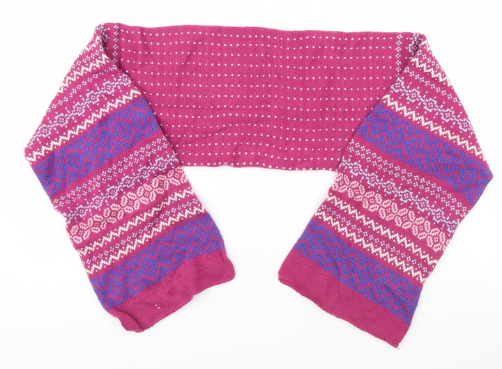 Preworn Womens Pink Geometric   Scarf