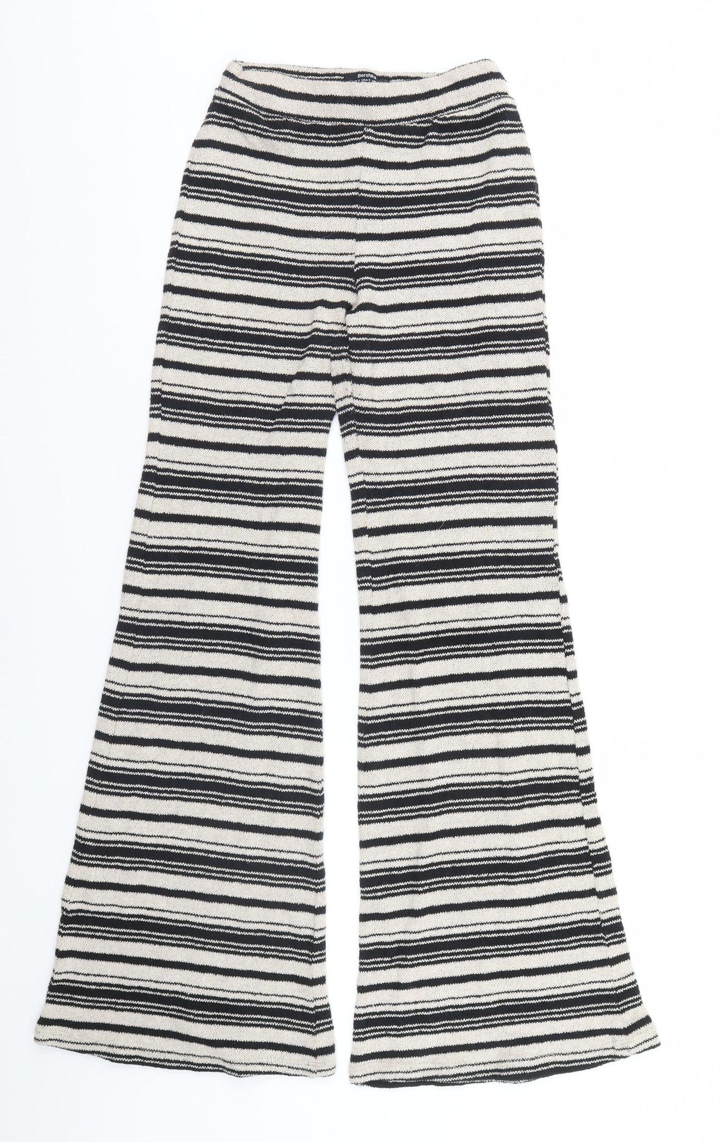 Bershka Womens Black Striped  Trousers  Size S L29 in