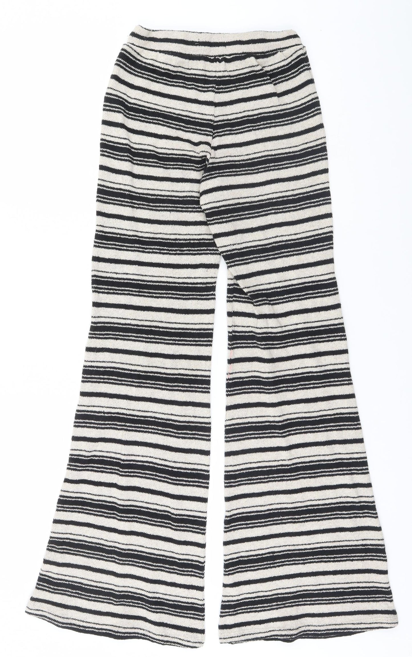 Bershka Womens Black Striped  Trousers  Size S L29 in