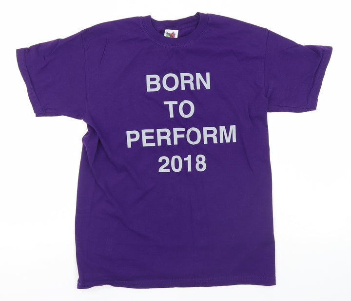Fruit of the Loom Mens Blue T-Shirt Size S - Born to Perform 2018